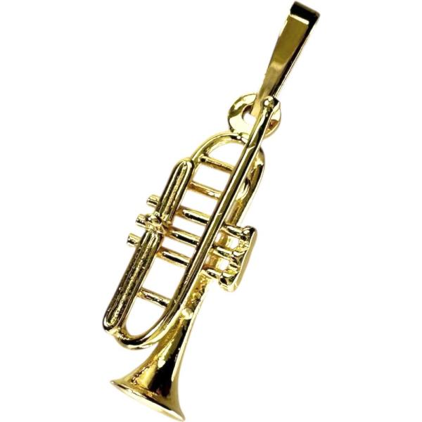 UNOAERRE(ウノアエレ) ペンダントトップ K18WG 美品 UNOAERRE（ウノアエレ） ペンダントトップ トランペット K18ゴールド