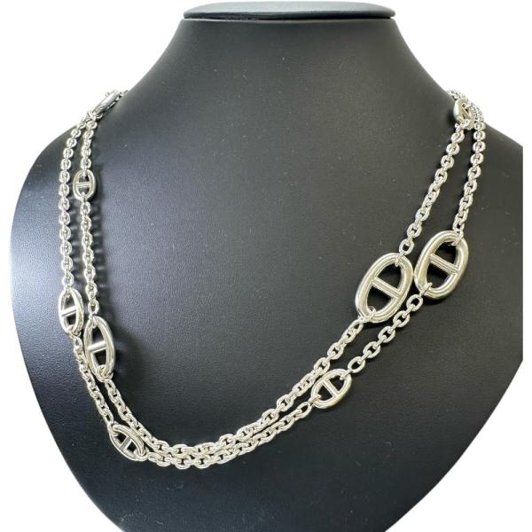 HERMES（エルメス） ファランドール120 ロング ネックレス シルバー925