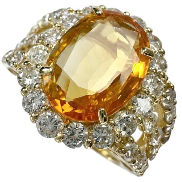 12号 スリランカ産イエローサファイア（オレンジイエロー） 3.43ct 