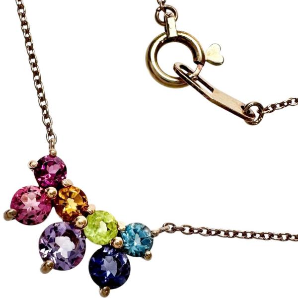 STAR JEWELRY/スタージュエリー マルチカラー石 ネックレス K10PG