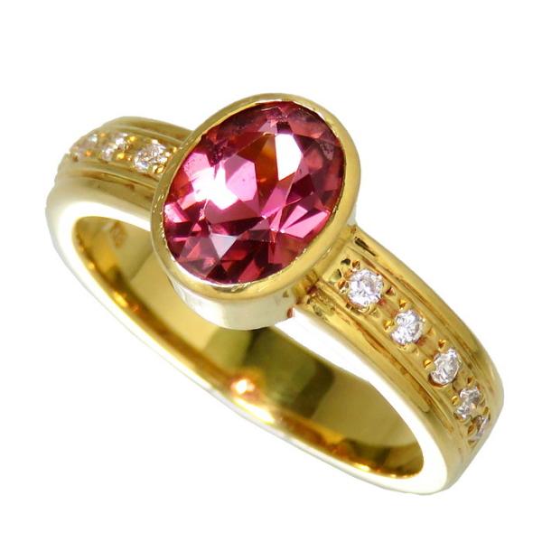 11.5号TASAKI/タサキ ピンクトルマリン ダイヤモンド 計0.10ct リング 