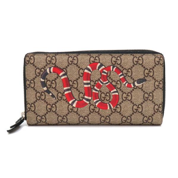 GUCCI（グッチ） 451273 K561N 8666 スネーク/蛇 長財布 GGスプリーム