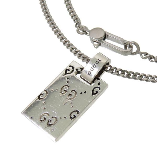 GUCCI GUCCI/グッチ ゴーストプレート ネックレス シルバー925 GUCCI GUCCI/グッチ ゴーストプレート ネックレス シルバー925