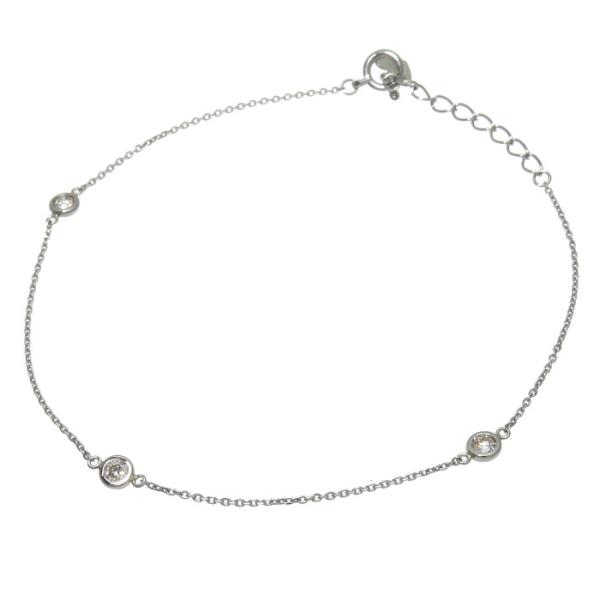 ステーションデザイン ダイヤモンド 計0.20ct ブレスレット Pt850
