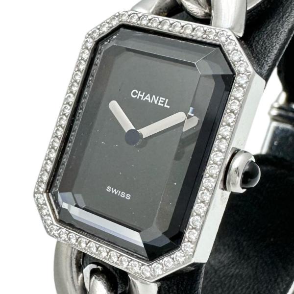 ✨✨CHANEL✨シャネル✨プルミエール✨シルバー✨ブラック文字盤✨腕時計✨ CHANEL（シャネル） プルミエールXL ダイヤベゼル H0495 腕時計