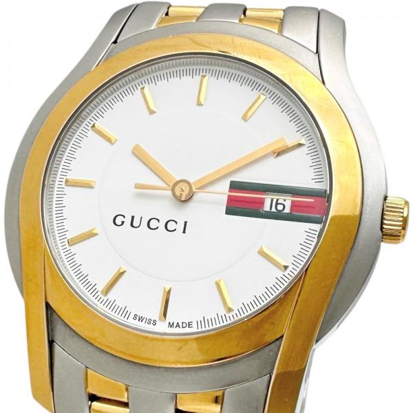 グッチ　GUCCI 腕時計 5500XL ゴールド　シェリーライン　新品電池稼働 GUCCI（グッチ） シェリーライン デイト 5500XL 腕時計 ステンレス