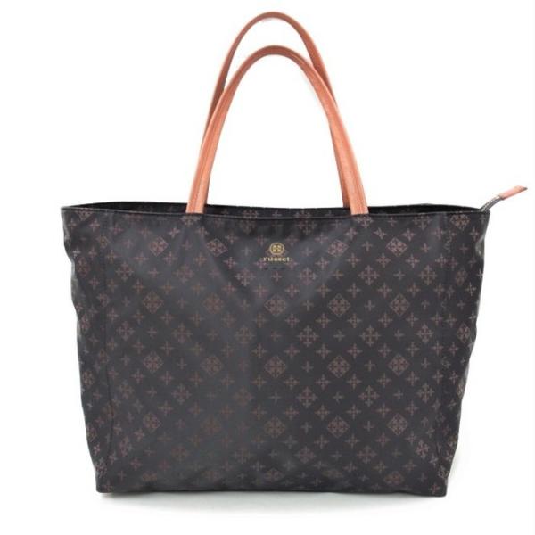 ラシット　トートバッグ　グレーピンク　美品 ラシット russet 2WAYトートバッグ(CEー009ーOUT) （Gray/Pink