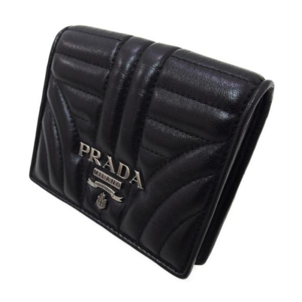 PRADA（プラダ） 1MV204 NAPPA IMPUNTURE 二つ折り財布/ナッパレザー