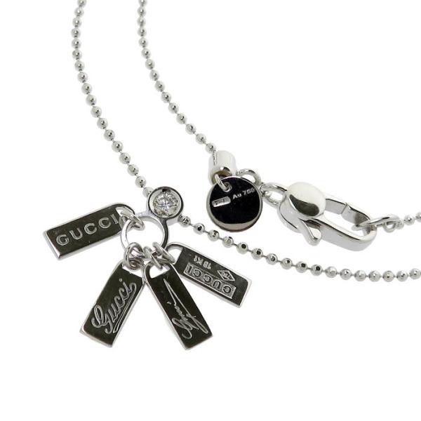 GUCCI GUCCI/グッチ ロゴプレート ダイヤモンド ネックレス GUCCI GUCCI/グッチ ロゴプレート ダイヤモンド ネックレス