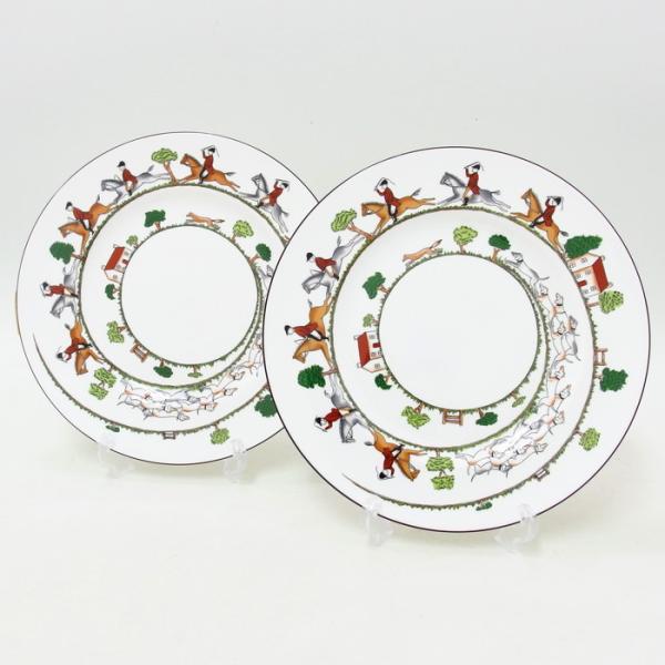 Wedgwood/ウェッジウッド ハンティングシーン 27cm プレート2枚 食器