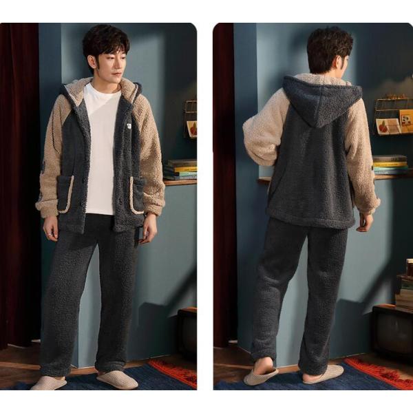 パジャマ メンズ 上下セット 暖かい ふわもこ モコモコ 厚手 フード付き ナイトウェア ルームウェア 2点セット 冬用 紳士用 厚手 防寒 もこもこ 部屋着 寝間着 Buyee 日本代购平台 产品购物网站大全 Buyee一站式代购 Bot Online