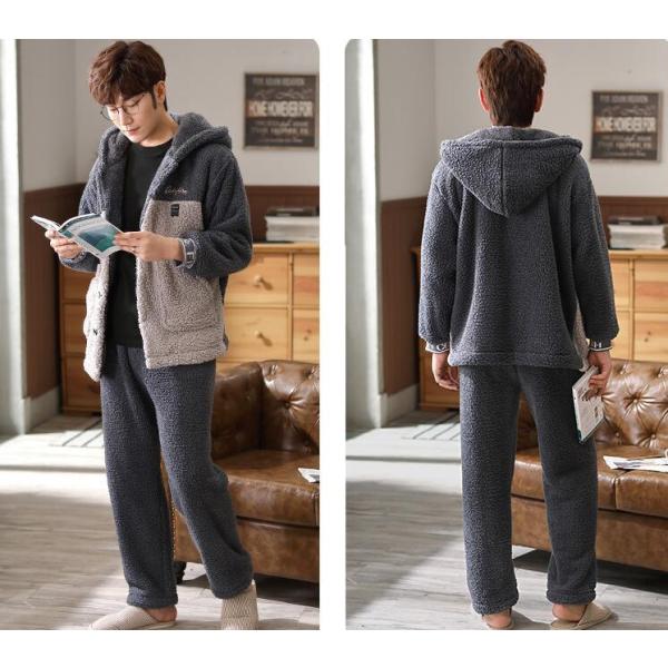 パジャマ メンズ 上下セット 暖かい ふわもこ モコモコ 厚手 フード付き ナイトウェア ルームウェア 2点セット 冬用 紳士用 厚手 防寒 もこもこ 部屋着 寝間着 Buyee Servis Zakupok Tretim Licom Buyee Pokupajte Iz Yaponii