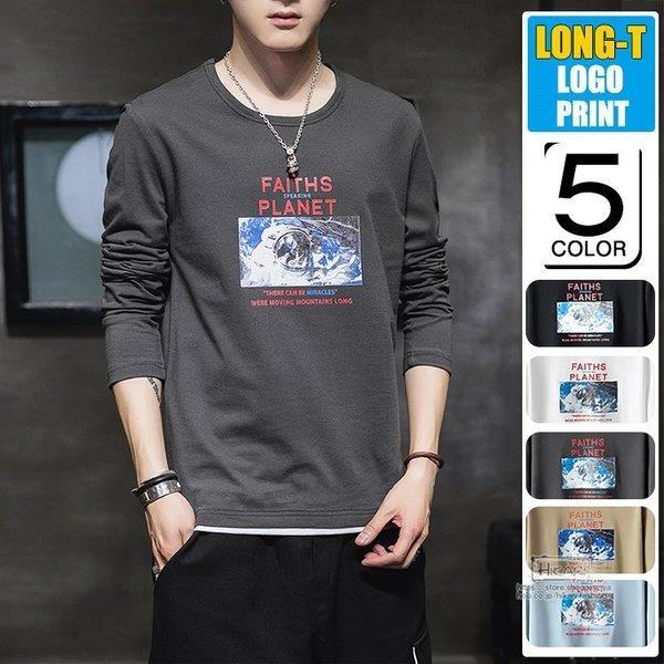 ロンt 長袖 Tシャツ メンズ プリントtシャツ おしゃれ 長袖tシャツ カットソー スリムtシャツ Hikari メンズtシャツ Manokoi まのこい商店 通販 Yahoo ショッピング