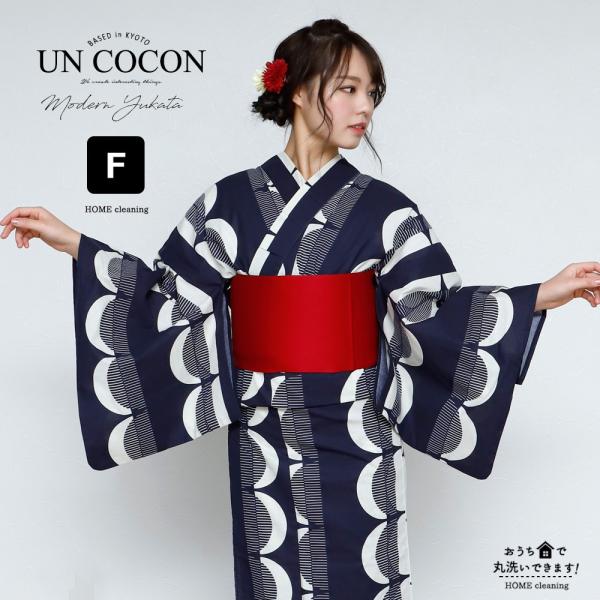 UN COCON 浴衣 帯セット 鶴柄 濃紺　ブラック Yahoo!ショッピング】アンココン ～ UNCOCON ～：京都最新のオシャレ