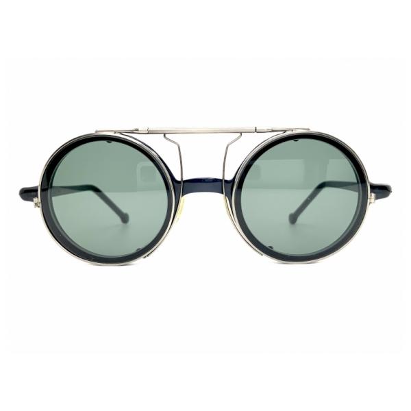 ハクサンガンキョウ ROUND CLASSIC 跳ね上げ式クリップオンサングラス