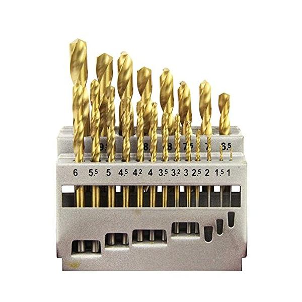 他サイト： イーバリュー(E-Value) 鉄工用ドリルセット チタンコーティング 丸軸 21本組 ETD-21S-Tの商品画像