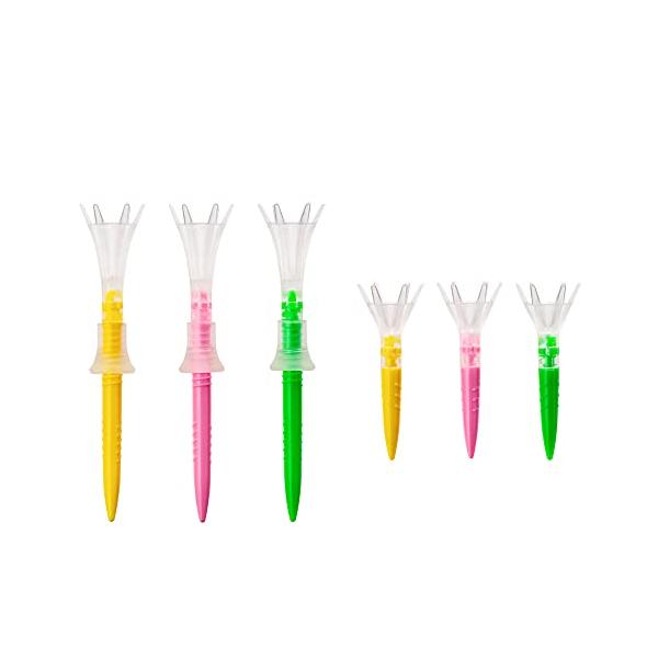 他サイト： ダイヤゴルフ(DAIYA GOLF) ゴルフティー トマホークティー セミロング&amp;ショート(計6本入) ティーアップ高35~45mm TE-51の商品画像