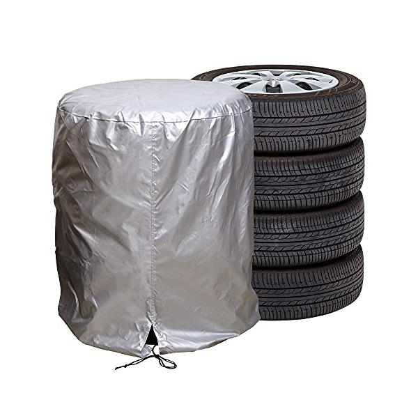 他サイト： アイメディア (Aimedeia) タイヤカバー タイヤ収納カバー 4本収納 205/60-15インチ タイヤ収納 普通自動車用 雨よけカバーの商品画像