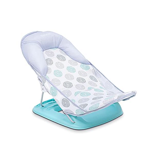 他サイト： バスチェア 首座り前 ソフトバスチェア リクライニング 新生児〜11kg対象 折りたたみ 持ち運び ポータブル 入浴補助具の商品画像