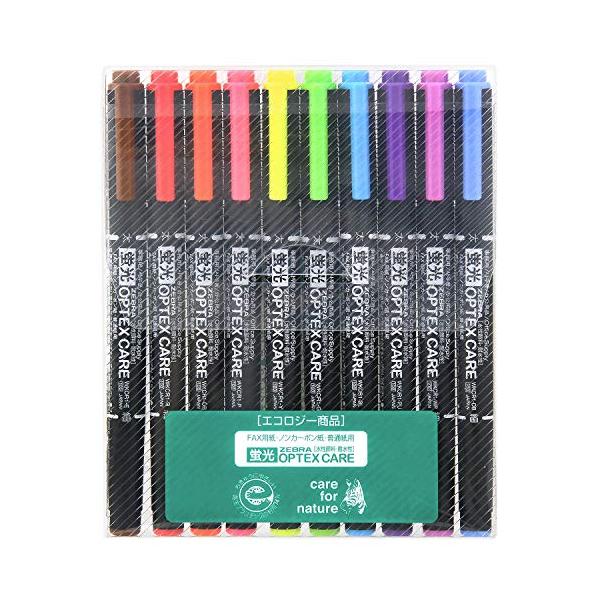 他サイト： ゼブラ(ZEBRA) 蛍光ペン オプテックスケア 10色 WKCR1-10Cの商品画像
