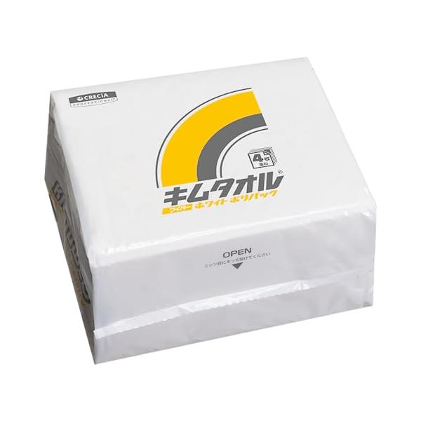 他サイト： ケース販売 クレシア キムタオル ホワイト ポリパック 50枚/パック ×18パック入 61032の商品画像