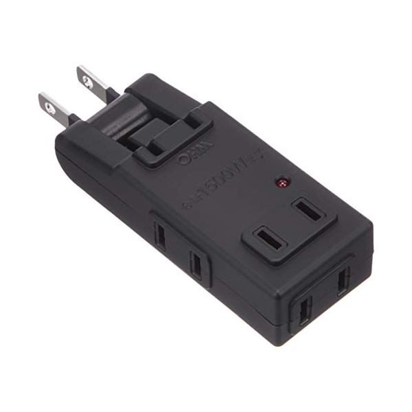 他サイト： オーム(OHM) 雷に強いマイクロタップ 4個口 黒 [品番]00-6959の商品画像