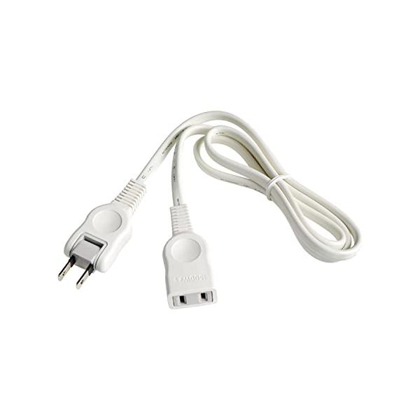 他サイト： エルパ(ELPA) 延長コード コンセント 1ｍ 1個口 125V 15A 耐トラッキングカバー メス-オス W-1511NB(W) ホワイトの商品画像