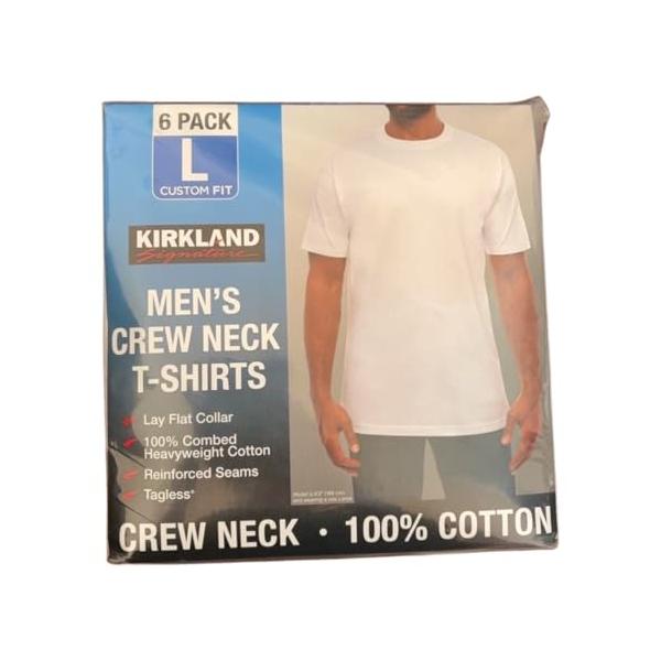 他サイト： カークランド(Kirkland) メンズ ホワイトTシャツ 6枚組 日本サイズ Lの商品画像