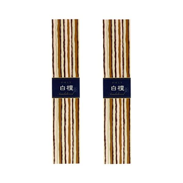 他サイト： 日本香堂(Nippon Kodo) かゆらぎ 白檀 スティック お香 40本入 香立付 ×2個セットの商品画像
