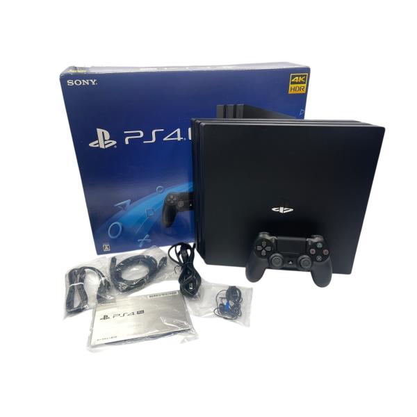 ■美品 PS4 Pro 本体 CUH-7100B 外箱 付属品完備 動作確認済み 目立つ傷なし2039893