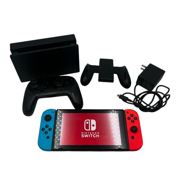 □Nintendo Switch HAC-001 2018年製 本体セット Joy-Con ネオン
