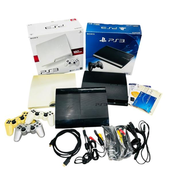 ■SONY PS3 本体 3台セット CECH-2500A CECH-3000A CECH-4300C 初期化済 コントローラー ケーブル付23899292376486