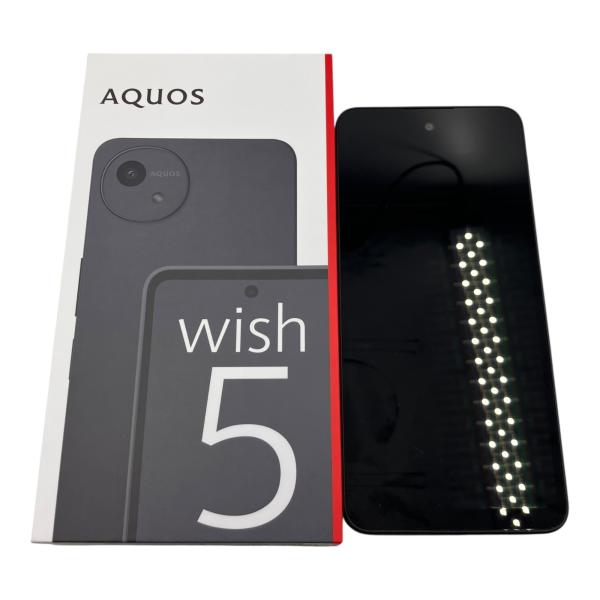 □美品 AQUOS wish5 SH-52F ブラック docomo スマートフォン 本体 初期
