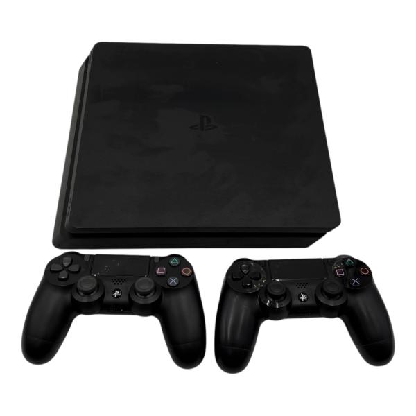 ■SONY PS4 薄型 CUH-2000系 500GB 本体 コントローラー2個付 動作確認済み 初期化済み 使用感あり2500874