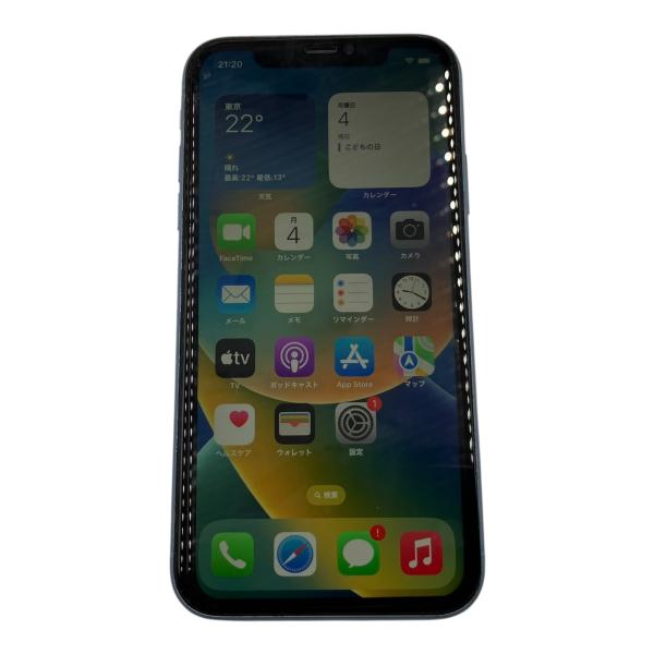 □iPhone XR 64GB ブルー SIMフリー バッテリー最大容量85% 動作確認済