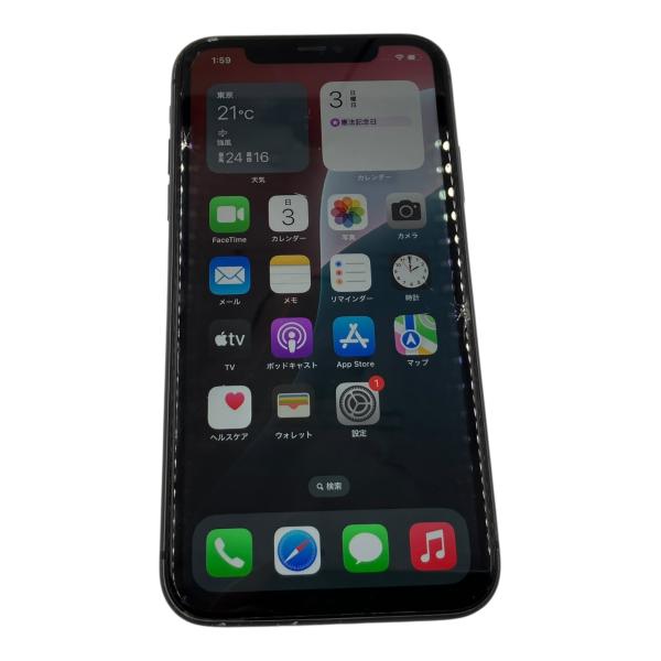 ク*マ様 Apple iPhone 11 ブラック　液晶割れあり □Apple iPhone 11 256GB ブラック 本体 画面割れあり バッテリー78