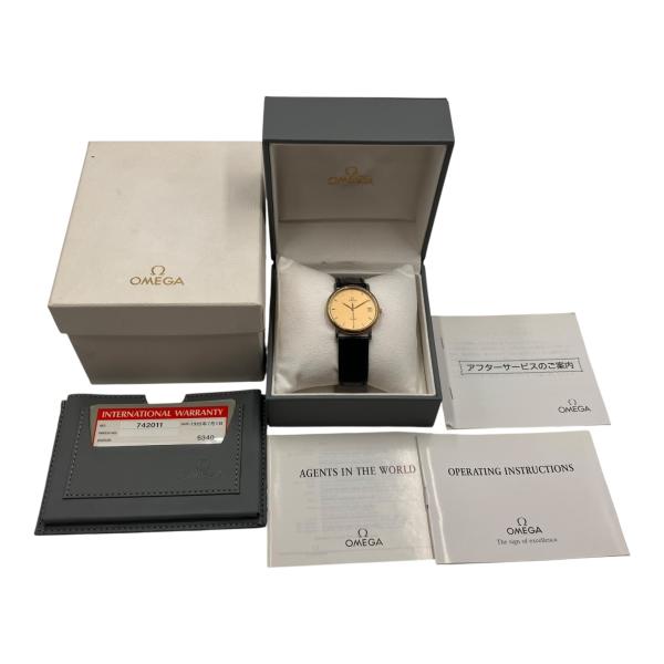 ■OMEGA オメガ DeVille デビル 742011 メンズ腕時計 クォーツ 不動 電池切れ 1995年記念モデル 箱 保証書付2535845