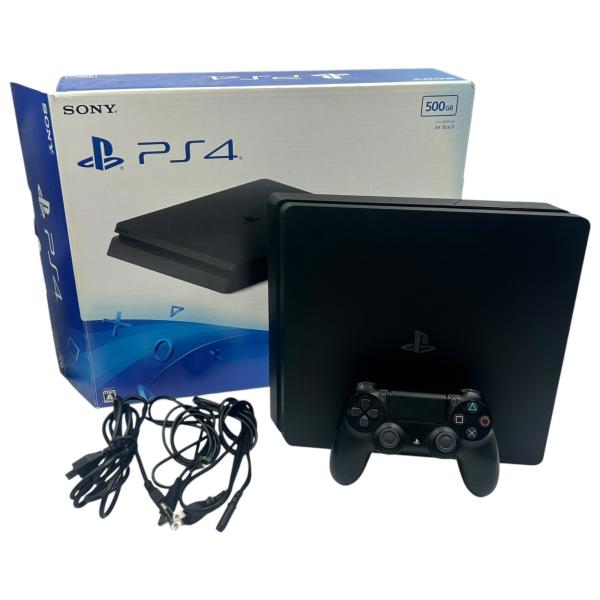 ■SONY PlayStation4 PS4 CUH-2000A 500GB Jet Black 本体 コントローラー付 箱付 動作確認済 傷汚れあり2602417