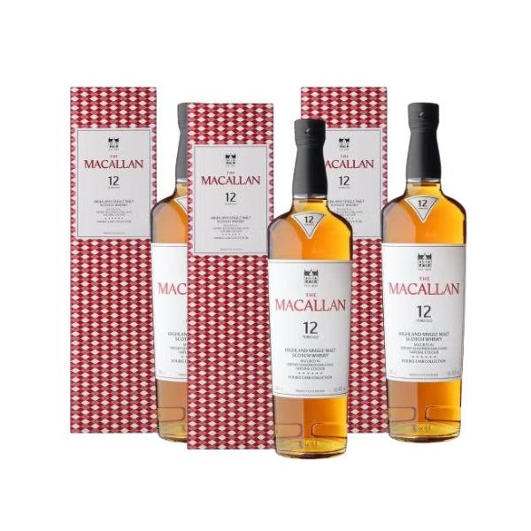 ザ・マッカラン12年 ダブルカスク3本セット 40.0% 700ml シングルモルト 正規 箱付 ウイスキー 送料無料