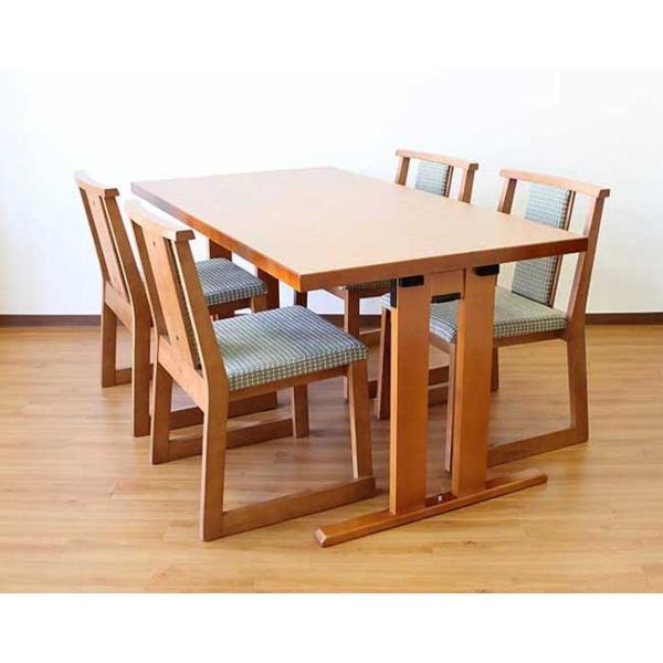 和室用ダイニング折脚テーブル・イス 大内5点セット テーブルサイズ：幅150×奥90×高70cm 椅子座高：43cm oouchi70