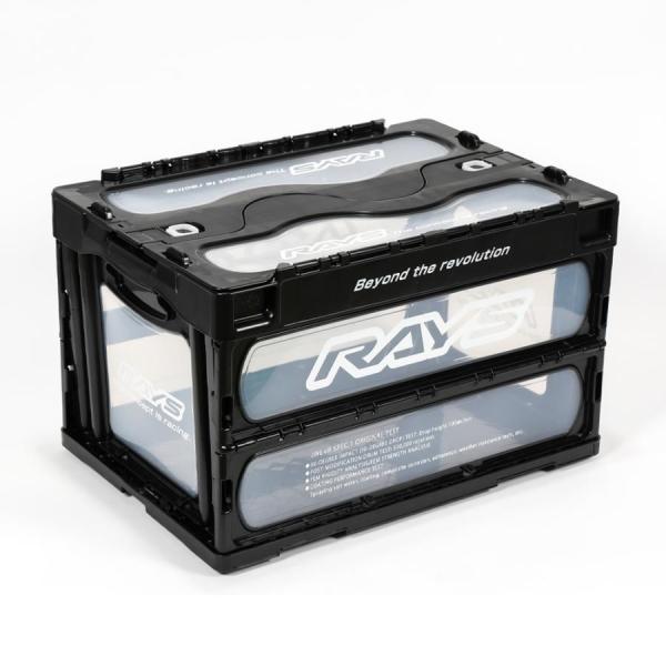 【在庫品】レイズ オフィシャル コンテナボックス 23W  50L クリア+ブラック   VORK RACING RAYS OFFICIAL CONTAINER BOX CL