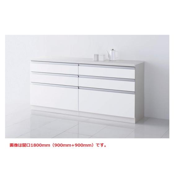 クリナップ ラクエラ収納　３段引き出しタイプ　フロアカウンターW1500ｍｍ×H850ｍｍ　送料無料