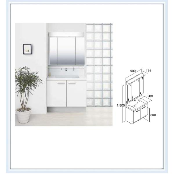 展示品 LIXIL EV 洗面台 化粧台 EBH-905SY/LM2HC 扉2枚 INAX（イナックス） EBN-905SY MEB-903TXS LIXIL EV洗面化粧台 間口