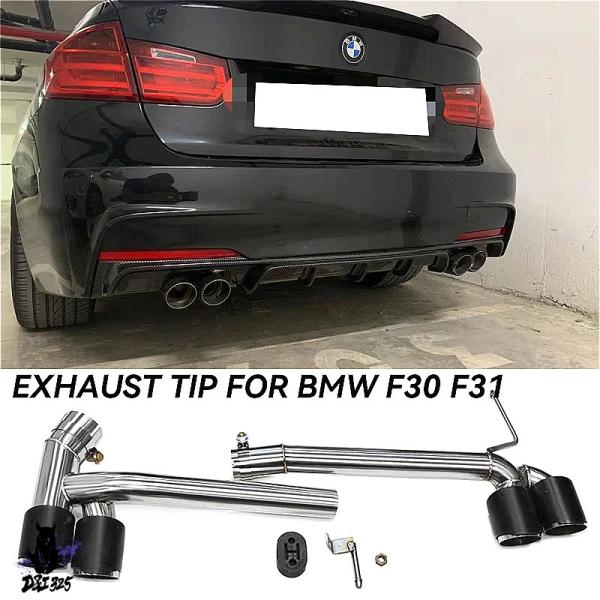 互換品】 BMW F30 F31 3シリーズ用 エキゾーストマフラーチップ