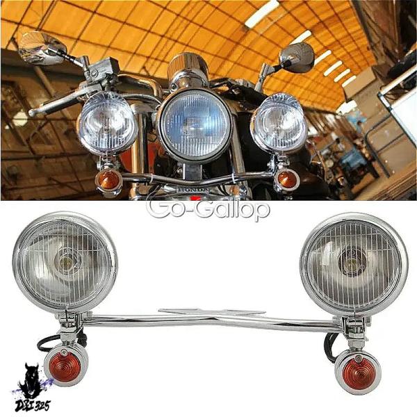 【互換品】 ヤマハVスターXVS650 950 1100 シルバラード用パッシングライトバーとウインカー スズキブルバードイントルーダーボリューシアマラウダー用