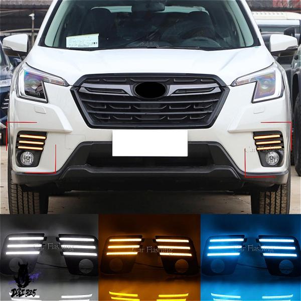 スバルフォレスター　LEDフォグカバー 互換品】 スバル フォレスター 2022-2024 LEDカーヘッドライトとフォグ