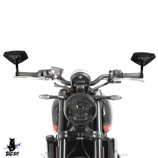 互換品】 EMARK バイクバーエンドミラーストリートトリプル 765