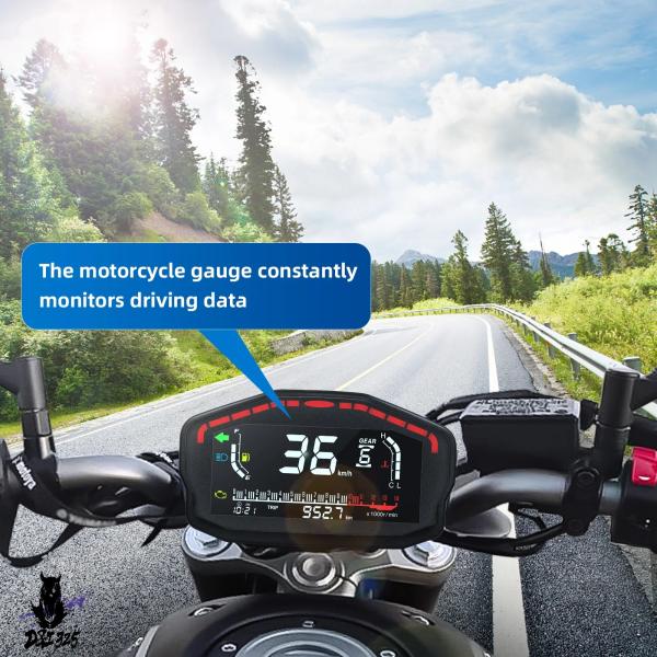 ホンダスカッシュディオズーマーGPSスピードメーター ブラック80 km/h色変 互換品】 汎 12VモトダッシュボードTFTスクリーンバイクスピード