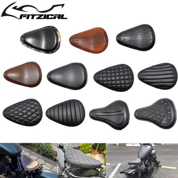 互換品】 バイクレトロソロシート + スプリング ブラケットハーレー