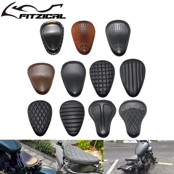 互換品】 汎 バイクソロシートチョッパーサドルヴィンテージクッション